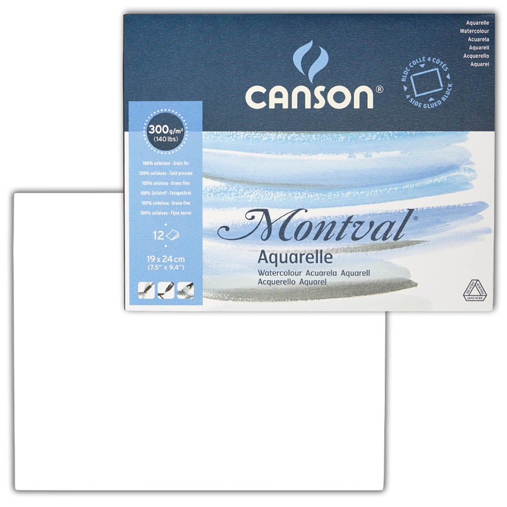 Canson Aquarellblock 22,9 X 30,5 Cm – 2 Blöcke à 30 Blatt, 300 G/m², Kaltgepresst, Säurefrei