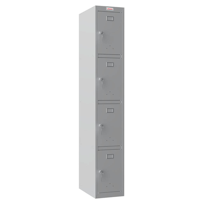 Spind Locker phoenix Spind Locker grau PL1430GGK, 4 Schließfächer 30,0 x 50,0 x 183 ...