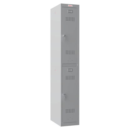 Spind Locker phoenix Spind Locker grau PL1230GGK, 2 Schließfächer 30,0 x 50,0 x 183 ...