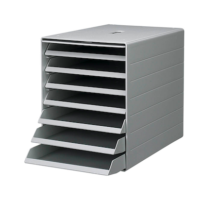 DURABLE Schubladenbox IDEALBOX PLUS grau 1712001050, DIN A4 mit 7 Schubladen, 1 St. >> büroshop24