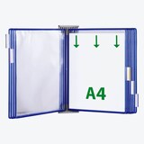 Artikelbild 1 für tarifold Wand-Sichttafelsystem 424101 DIN A4 blau mit 10 St. Sichttafeln, Artikelnummer 708444