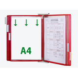 Artikelbild 1 für tarifold Wand-Sichttafelsystem 424103 DIN A4 rot mit 10 St. Sichttafeln, Artikelnummer 708483