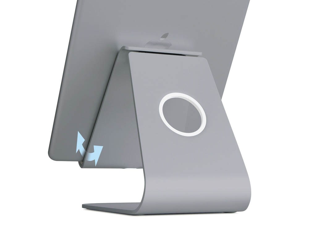 Rain Design ISlider Tablet-Ständer – Aus Aluminium, Verstellbar 15–70° | Für IPad, IPhone & Smartphones