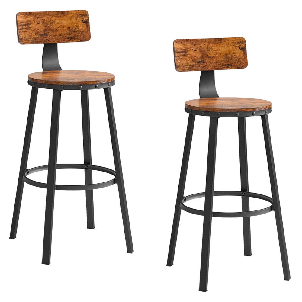 VASAGLE Barhocker LBC026B01V2 braun, 2 St. >> büroshop24