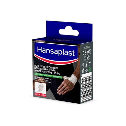 Artikelbild 1 für Hansaplast Tape ROBUSTES SPORTTAPE 48421 weiß 2,5 cm x 10,0 m, 1 Rolle, Artikelnummer 578217