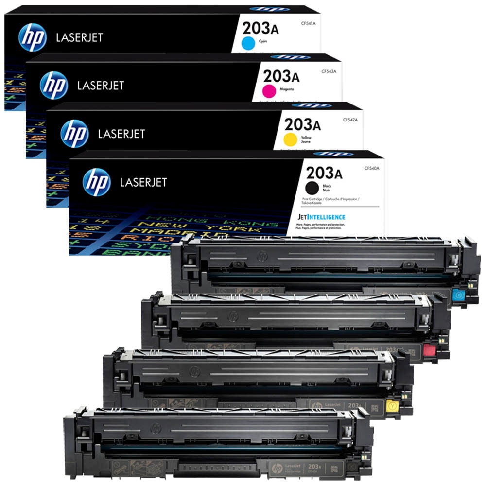 HP 203A (CF540A/CF541A/CF543A/CF542A) schwarz, cyan, magenta, gelb ...