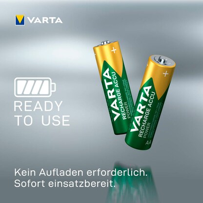 Artikelbild 5 für 4 VARTA Akkus RECHARGE ACCU Power Mignon AA 2.600 mAh, Artikelnummer 808220