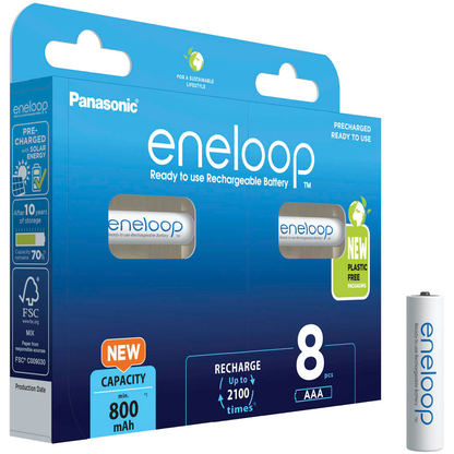 Artikelbild 18 für 8 eneloop Akkus Micro AAA 800 mAh, Artikelnummer 773422