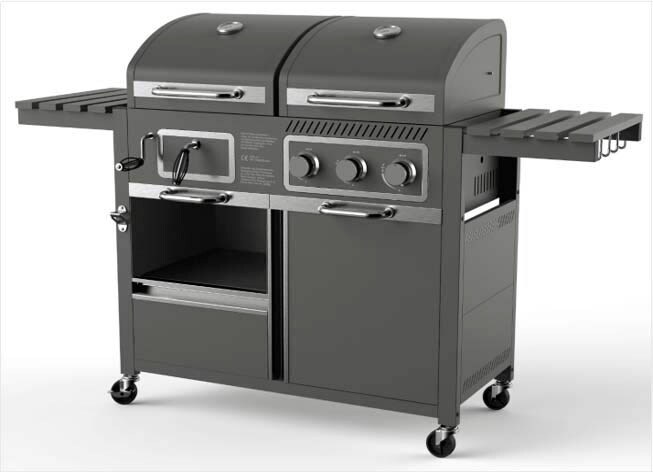 tepro Kohle-Gas-Kombigrill Toronto 173,0 x 65,0 x 116,0 cm, 1 St