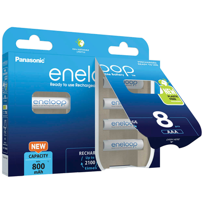 Artikelbild 3 für 8 eneloop Akkus Micro AAA 800 mAh, Artikelnummer 773422