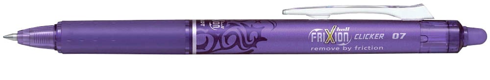 PILOT FriXion Ball Clicker Nachfüllminen - Violett, 0,25 Mm, 5 Stück, Für Löschbare Tintenroller