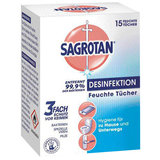 Artikelbild 1 für SAGROTAN® Desinfektionstücher DESINFEKTION 1-lagig weiß, 15 Tücher, Artikelnummer 985424