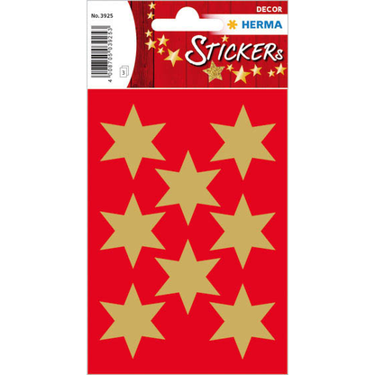 Artikelbild 2 für HERMA Aufkleber 3925 Sterne, gold, 24 Etiketten, Artikelnummer 966432
