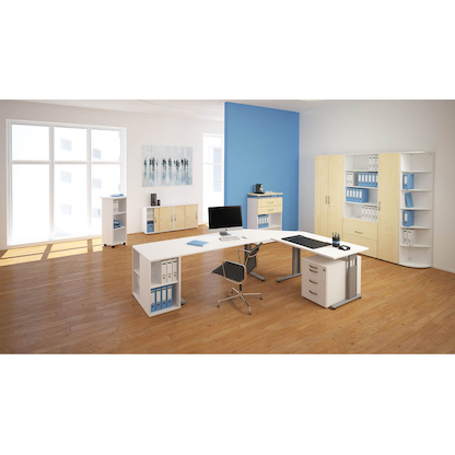 Artikelbild 4 für geramöbel Schiebetürenschrank Flex, S-312353-AL lichtgrau, ahorn 2 Fachböden 120,0 x 42,5 x 118,2 cm, Artikelnummer 877353