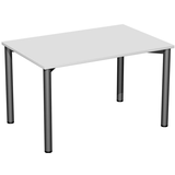 Artikelbild 1 für geramöbel Flex Schreibtisch lichtgrau, anthrazit rechteckig, 4-Fuß-Gestell grau 120,0 x 80,0 cm, Artikelnummer 880664