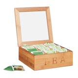 Artikelbild 1 für relaxdays Teebox braun 22,0 x 22,0 cm, Artikelnummer 400711