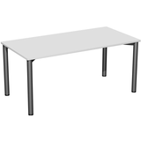Artikelbild 1 für geramöbel Flex Schreibtisch lichtgrau, anthrazit rechteckig, 4-Fuß-Gestell grau 160,0 x 80,0 cm, Artikelnummer 880548