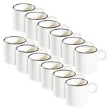 Artikelbild 1 für 12 ID Fine Kaffeetassen Modest Black Ring weiß 0,08 l, Artikelnummer 633766