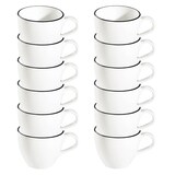 Artikelbild 1 für 12 ID Fine Teetassen Modest Black Alzar weiß 0,2 l, Artikelnummer 633929