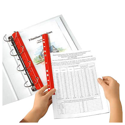25x Expro Klemmschienen Mit Abheftleiste – Transparent, DIN A4, Für 30 Blatt