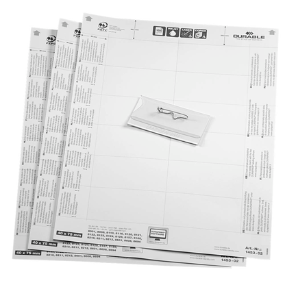 Artikelbild 3 für 20 DURABLE Namensschilder mit Kombiklemme 9,0 x 5,4 cm, Artikelnummer 355990