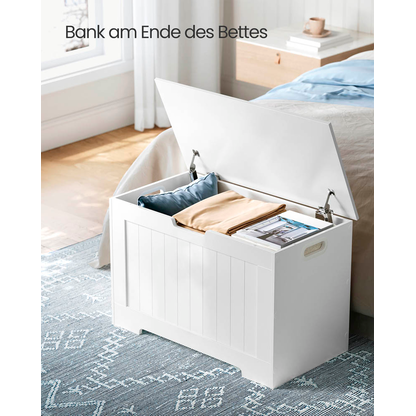 VASAGLE Sitztruhe LHS11WTV1 weiß Holz 76,0 cm >> büroshop24