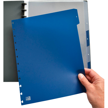 Artikelbild 2 für OXFORD Ordnerregister vario-zipp Vollformat 1-5 blau/ transparent 5-teilig, 1 St., Artikelnummer 712158