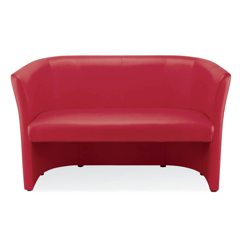 Nowy Styl 2-Sitzer Sofa Club Duo rot Kunstleder 129,0 x 63,0 x 77,0 cm, 1 St. >> büroshop24