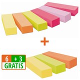 Artikelbild 1 für 6 + 3 GRATIS: Post-it® Page Marker neon Haftmarker farbsortiert 6x 100 Streifen + GRATIS 3x 100 Streifen, Artikelnummer 252635