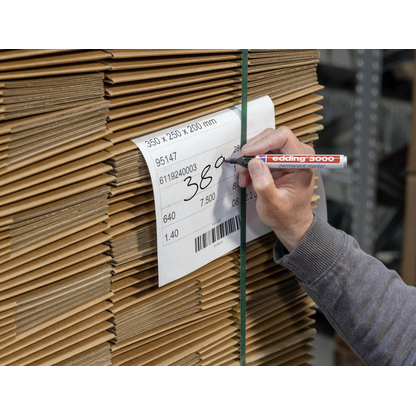 Artikelbild 6 für edding 3000 Permanentmarker schwarz 1,5 - 3,0 mm, 10 St., Artikelnummer 316547