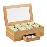 Artikelbild 1 für relaxdays Teebox braun 33,0 x 20,0 cm, Artikelnummer 400764