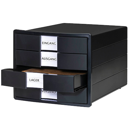 LEITZ Schubladenbox Plus schwarz 52110095, DIN A4 mit 5 Schubladen, 1 St LEITZ Schubladenbox Plus schwarz 52110095, DIN A4 mit 5 Schubladen, 1 St