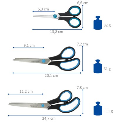 Artikelbild 3 für WESTCOTT Papierscheren-Set Easy Grip, 3 St., Artikelnummer 664581