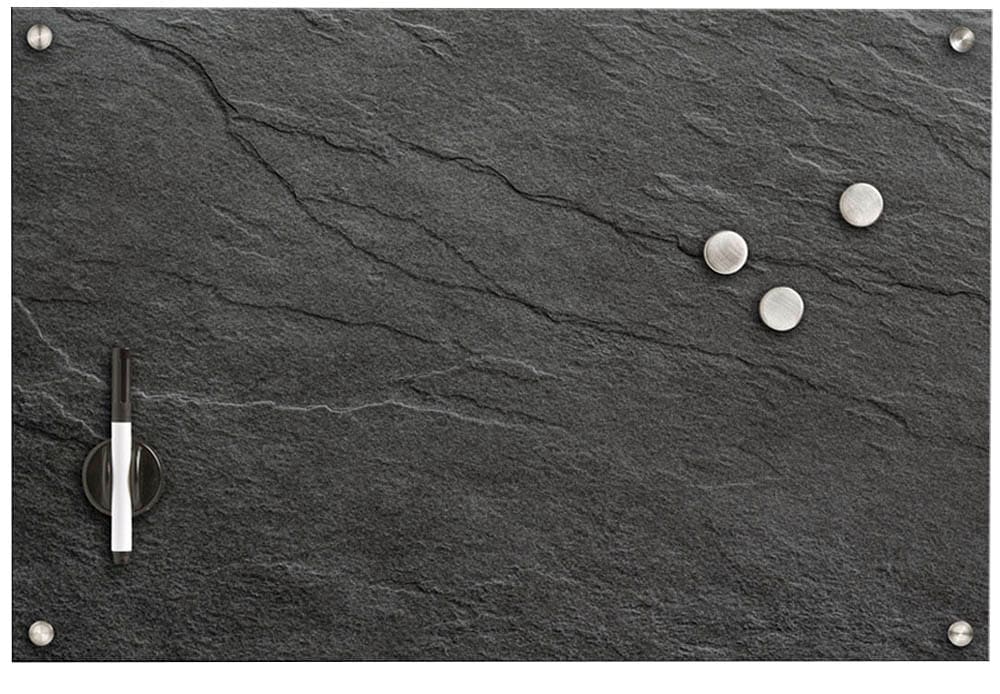 Zeller Glas-Magnettafel 60,0 x 40,0 cm Schiefer anthrazit