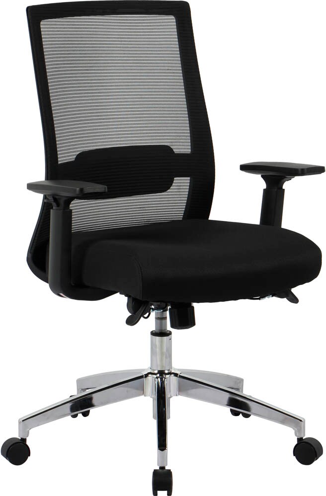 Bürostuhl, 10010 Stoff schwarz, Gestell silber >> büroshop24