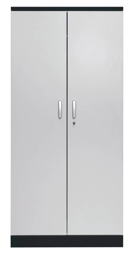 Gürkan Stahlschrank 100129 tiefschwarz, lichtgrau 4 Fachböden 92,0 x 42 ...