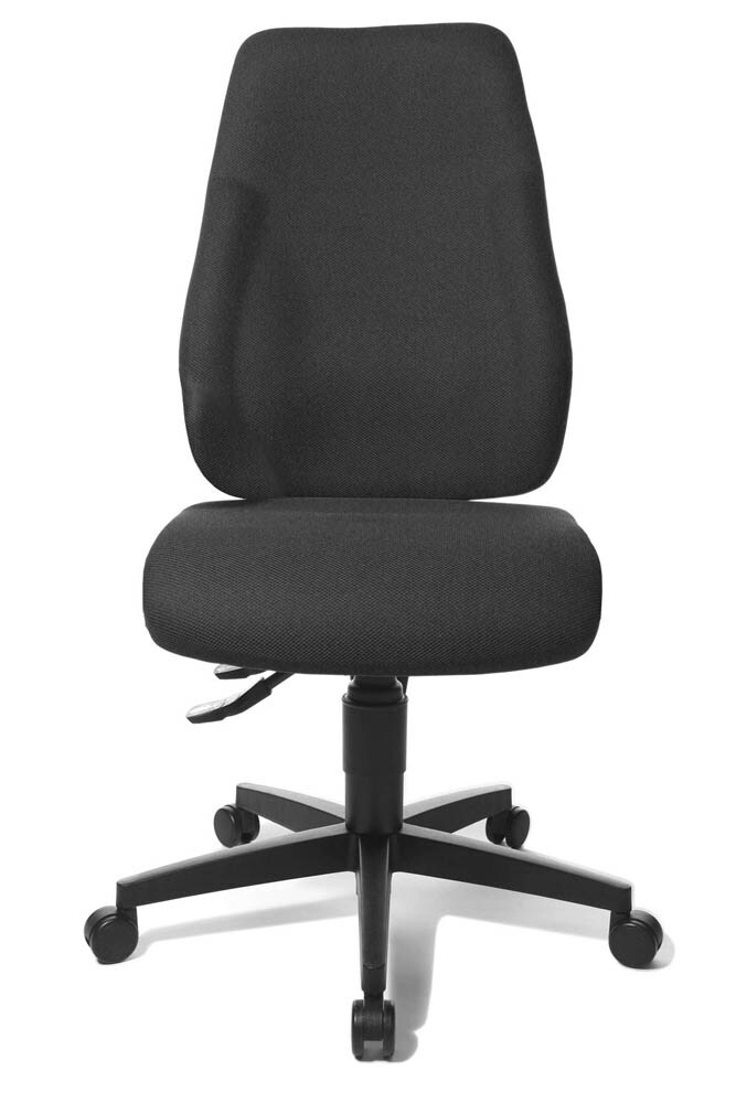 Topstar LT20B0 Bürostuhl Lady Deluxe – Atmungsaktive Rückenlehne, Schwarz, Ohne Armlehnen