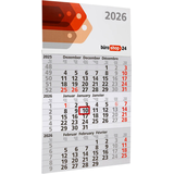 Artikelbild 1 für büroshop24 3-Monats-Wandkalender Basic 2026, Artikelnummer 581516