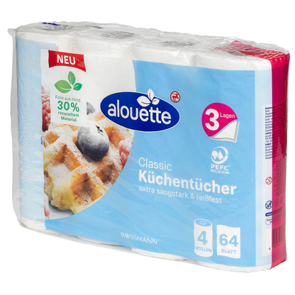 alouette Kchenrollen Classic 3-lagig, 4 Rollen >> broshop24