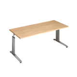 Artikelbild 1 für röhr Techno höhenverstellbarer Schreibtisch ahorn rechteckig, C-Fuß-Gestell silber 180,0 x 80,0 cm, Artikelnummer 427443