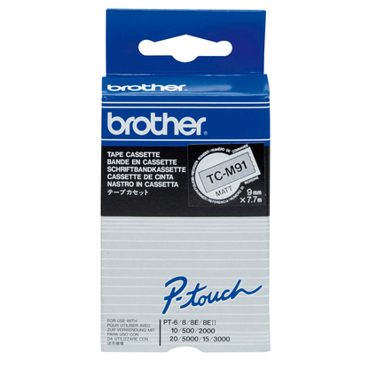 Artikelbild 2 für brother Schriftband TC-M91 TCM91, 9 mm schwarz auf transparent, Artikelnummer 272963