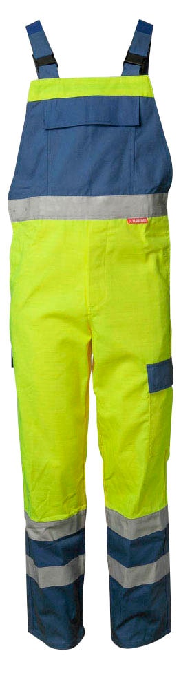 Planam Major Protect Warnschutz-Bundhose In Signalgelb/Kornblau (Gr. 94) – Mit Praktischen Taschen