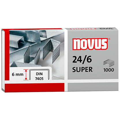Artikelbild 2 für 10.000 novus Heftklammern SUPER 24/6, Artikelnummer 397281