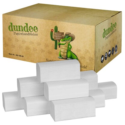 Artikelbild 1 für dundee Papierhandtücher Zick-Zack-Falzung 2-lagig 3.200 Tücher, Artikelnummer 263586