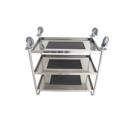 Servierwagen silber 84,5 x 52,5 x 94,0 cm >> büroshop24