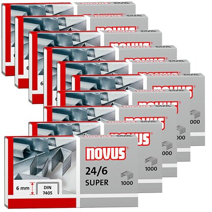 Artikelbild 1 für 10.000 novus Heftklammern SUPER 24/6, Artikelnummer 397281