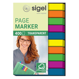 Artikelbild 1 für SIGEL TRANSPARENT Haftmarker farbsortiert 10x 40 Streifen, Artikelnummer 144964