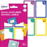 Artikelbild 1 für AVERY Zweckform Schuletiketten Gesichter, farblich sortiert, 8 Etiketten, Artikelnummer 588317