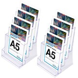 Artikelbild 1 für 2 Showdown® Displays Tischprospekthalter SL transparent DIN A5 4 Fächer, Artikelnummer 296438