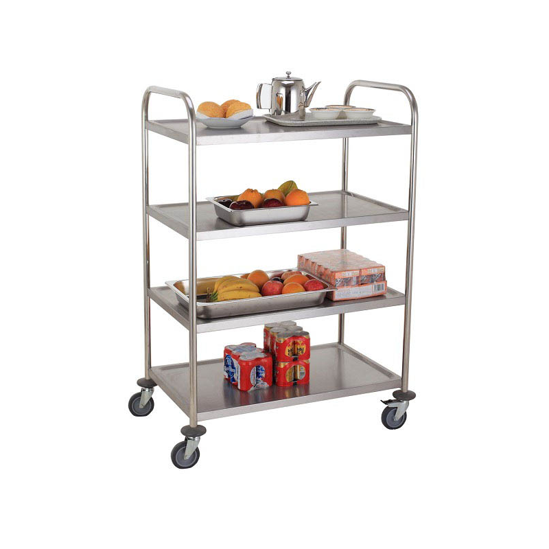 Servierwagen silber 84,5 x 52,5 x 125,0 cm >> büroshop24
